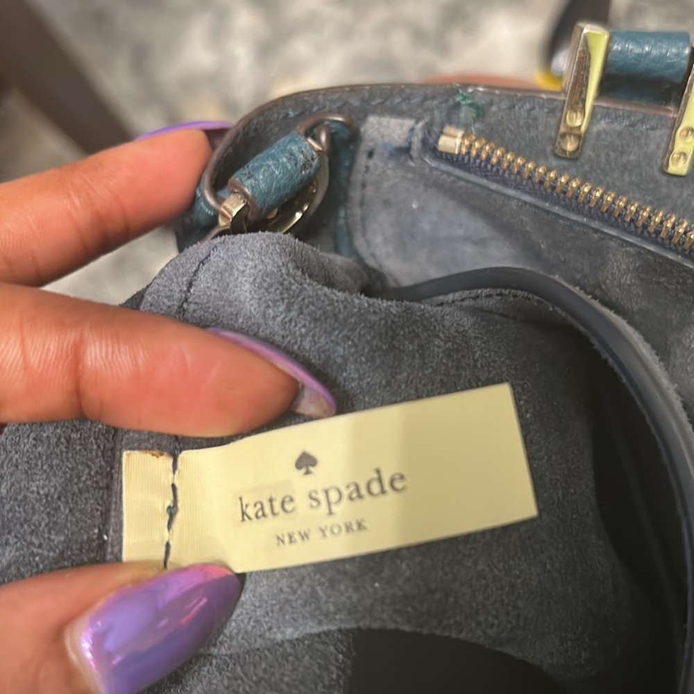 Kate Spade Green Satchel with Textured Leather Finish.send offers - Picture 12 of 14